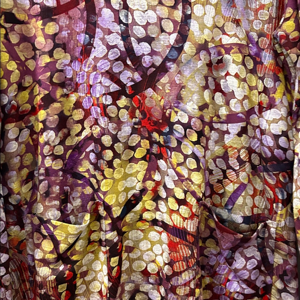 Urbanology Abstract Cowl Neck Dress | Size M | Made in Canada (OVERSIZED) - Picture 4 of 10